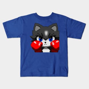 BOXING BLACK CAT Kids T-Shirt